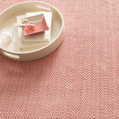 Herringbone Woven Cotton Rug - Coral - Our Boat House