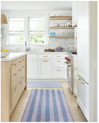 Hillsgrove Stripe Denim Handwoven Cotton Rug - Our Boat House