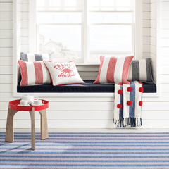 Hillsgrove Stripe Denim Handwoven Cotton Rug - Our Boat House