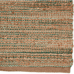 Himalaya Jute Rug - Almond, Emerald, & Sea Glass - Our Boat House