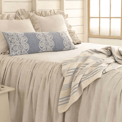 Ibiza French Blue Striped Throw - Our Boat House