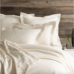 Interlaken Ivory Matelasse Coverlet - Our Boat House