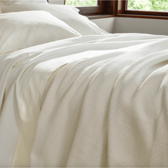 Interlaken Ivory Matelasse Coverlet - Our Boat House