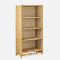 Islamorada Rattan Bookcase - Our Boat House