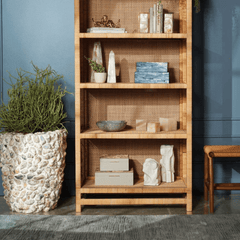 Islamorada Rattan Bookcase - Our Boat House