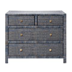 Islamorada Rattan Navy Dresser - Three Sizes - Our Boat House