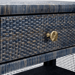 Islamorada Rattan Navy Night Stand - Three Sizes - Our Boat House