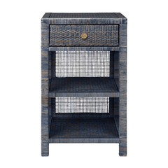 Islamorada Rattan Navy Night Stand - Three Sizes - Our Boat House