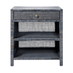 Islamorada Rattan Navy Night Stand - Three Sizes - Our Boat House
