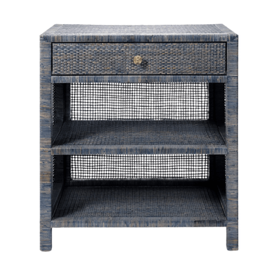 Islamorada Rattan Navy Night Stand - Three Sizes - Our Boat House