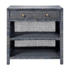 Islamorada Rattan Navy Night Stand - Three Sizes - Our Boat House