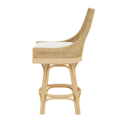 Islamorada Stool w/ White Performance Fabric Counter Height - Our Boat House