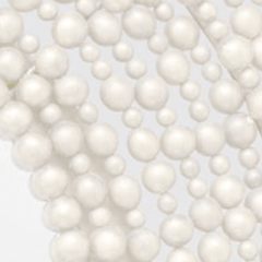 Jena Beaded Round Mirror - White - Our Boat House