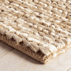 Jute Handwoven Rug - Bleached Oak - Our Boat House