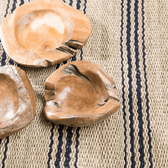 Jute Ticking Indigo Woven Rug - Our Boat House