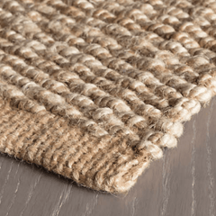 Jute Ticking Indigo Woven Rug - Our Boat House