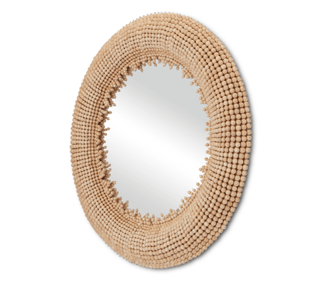 Kalahari Wood Bead Mirror - Our Boat House