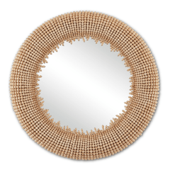 Kalahari Wood Bead Mirror - Our Boat House