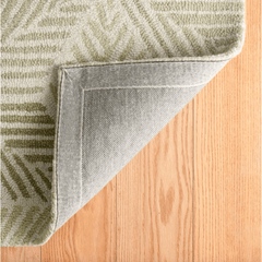 Karari Moss Hand Hooked Wool Rug - Our Boat House