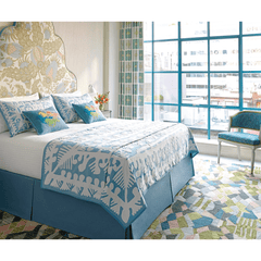 Knight Wood Cutwork Lapis Coverlet - Our Boat House
