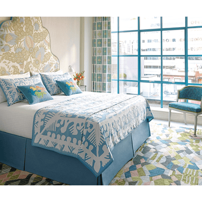 Knight Wood Cutwork Lapis Coverlet - Our Boat House