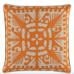 Knight Wood Linen Decorative Pillow - Orange - Our Boat House