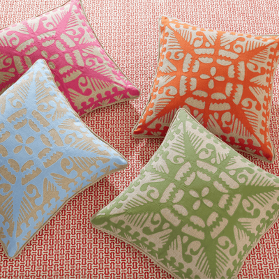 Knight Wood Linen Decorative Pillow - Orange - Our Boat House