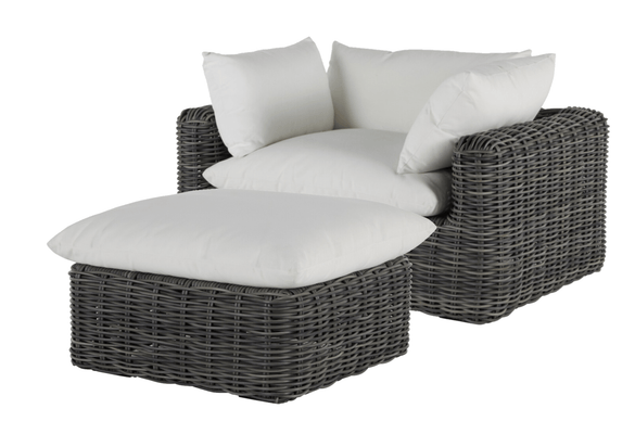 Kona Ottoman - Slate Gray - Our Boat House