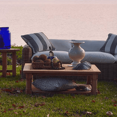 Kona Outdoor Wicker Right Arm Facing Loveseat - Slate Gray - Our Boat House