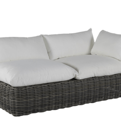 Kona Outdoor Wicker Right Arm Facing Loveseat - Slate Gray - Our Boat House