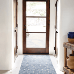 Kota Indigo Blue Woven Wool Rug - Our Boat House