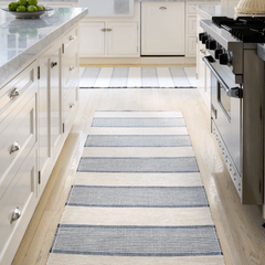 La Mirada Navy Cotton Rug - Our Boat House