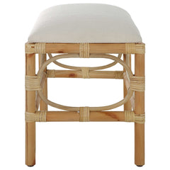 Laguna Bay Upholstered Small Bench/Ottoman - White - Our Boat House