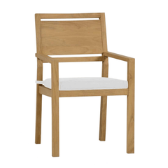 Laguna Dining Arm Chair - Natural Teak - Our Boat House