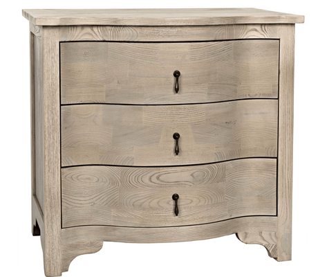 Laila Curved BedSide Chest in Vintage Grey - Our Boat House