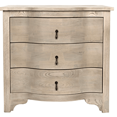 Laila Curved BedSide Chest in Vintage Grey - Our Boat House