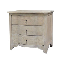 Laila Curved BedSide Chest in Vintage Grey - Our Boat House