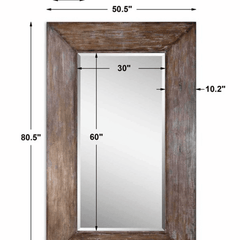 Large Galway Recycled Wood Mirror - Our Boat House