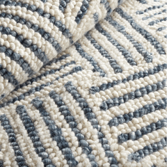 Layers Hand Hooked Wool Rug - Indigo - Our Boat House