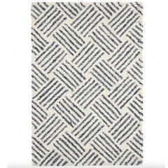 Layers Hand Hooked Wool Rug - Indigo - Our Boat House