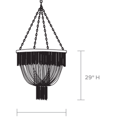 Le Carmen Coco Bead Chandelier - Dark Bronze - Our Boat House
