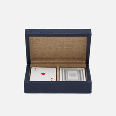 Lecco Dark Navy Card Box - Our Boat House