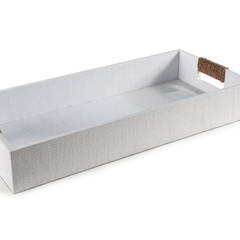Logia Rectangle Tray Small - White - Our Boat House