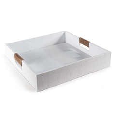 Logia Square Tray Large - White - Our Boat House