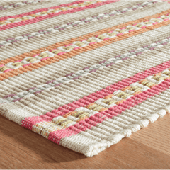 Long Slade Spice Handwoven Cotton Rug - Our Boat House