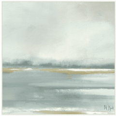 Low Tide in Aqua - Framed Canvas - Our Boat House