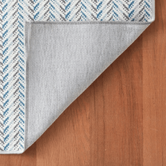 Lowell Blue Machine Washable Rug - Our Boat House