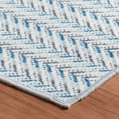 Lowell Blue Machine Washable Rug - Our Boat House