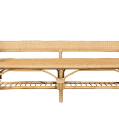 Lucco Rattan Bench - Natural - Our Boat House