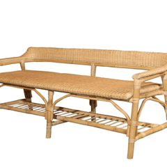 Lucco Rattan Bench - Natural - Our Boat House